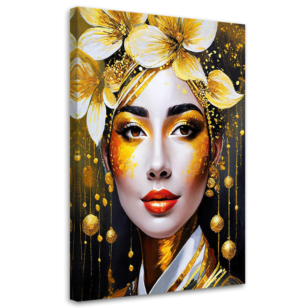 Feeby Leinwandbild Gold 70x100 cm