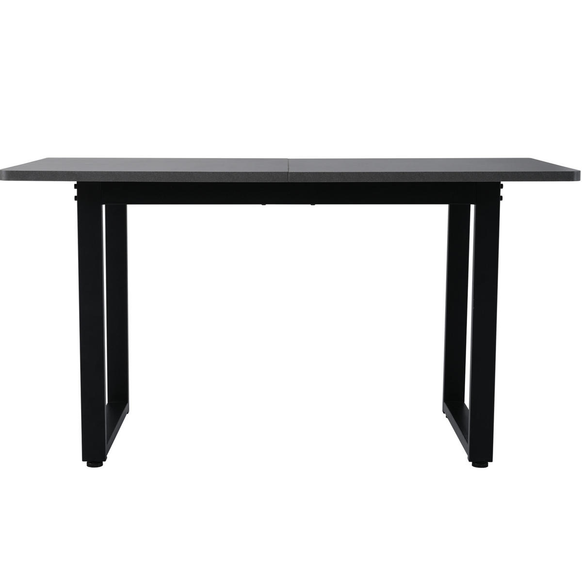 ESSTISCH 140/70/75 cm Schwarz/Grau aus Spanplatte und Metall im Industriestil - Schwarz, Holzwerkstoff (140/70/75cm) - OKMYHOME