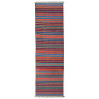 HANDWEBTEPPICH Kelim Gashgai Mehrfarbig 198/60 cm Schurwolle - Multicolor, Textil (60/198cm) - Looma