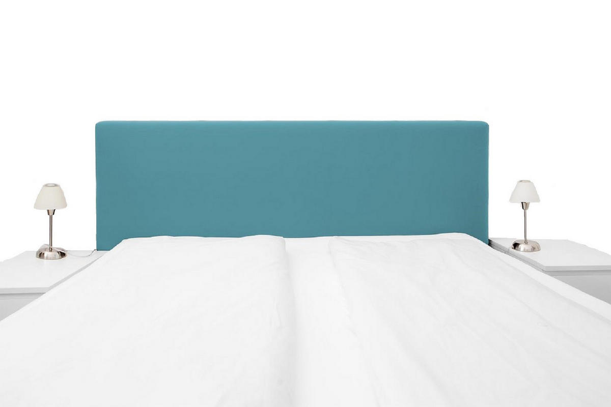 BOXSPRING-KOPFTEILBEZUG Housse Udo petrol - Petrol, Textil (140/200cm) - Magma Heimtexx