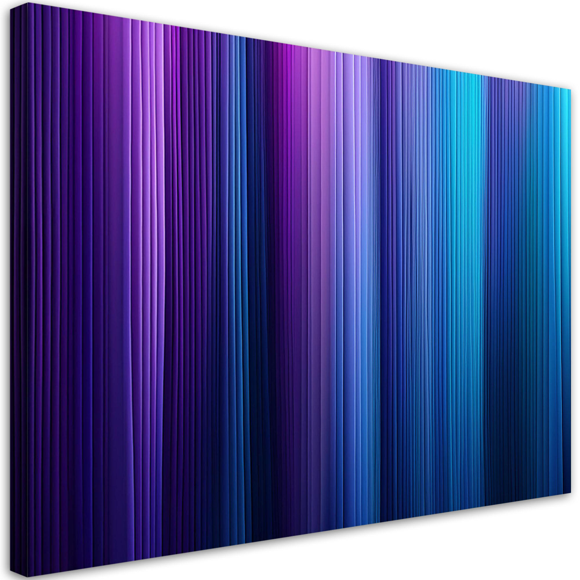 WANDBILD blaue abstrakte vertikale streifen - Blau, Textil (60/40cm) - Feeby