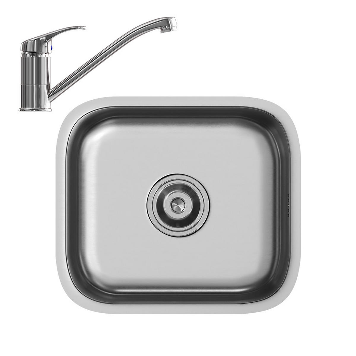 DŘEZ Flova Ocel - barva nerezové oceli, kov (39/19.5/44cm) - Vicco