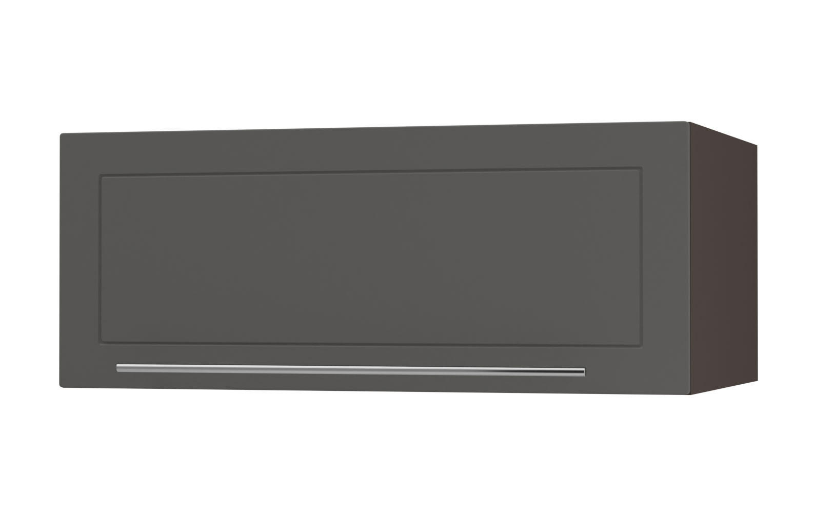 KLAPPHÄNGESCHRANK Kvantum W6B/90 Graphit Matt / Lava Matt 90 / 59 / 36cm - Dunkelgrau/Graphitfarben, Holz/Holzwerkstoff (90/36/59cm) - Feldmann-Wohnen
