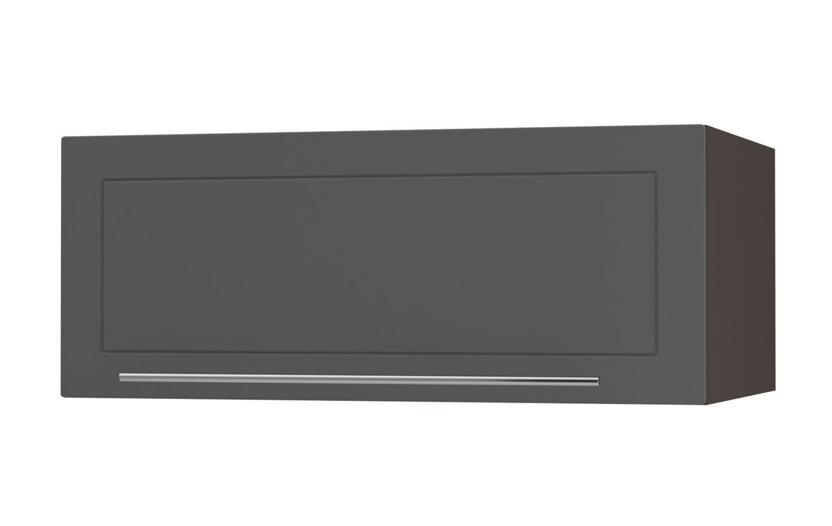 KLAPPHÄNGESCHRANK Kvantum W6B/90 Graphit Matt / Lava Matt 90 / 59 / 36cm - Dunkelgrau/Graphitfarben, Holz/Holzwerkstoff (90/36/59cm) - Feldmann-Wohnen