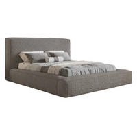 POLSTERBETT Boucle 180x200 Karano, Dicker Schaum, Bettkasten, Grau - Grau, Holz/Textil (180/200cm) - Emporius