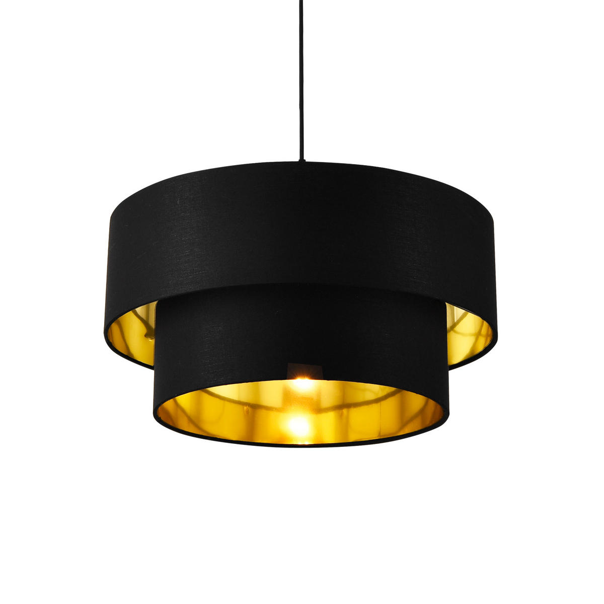 HÄNGELEUCHTE Lopar - Schwarz, Metall (40/40/149cm) - lux.pro