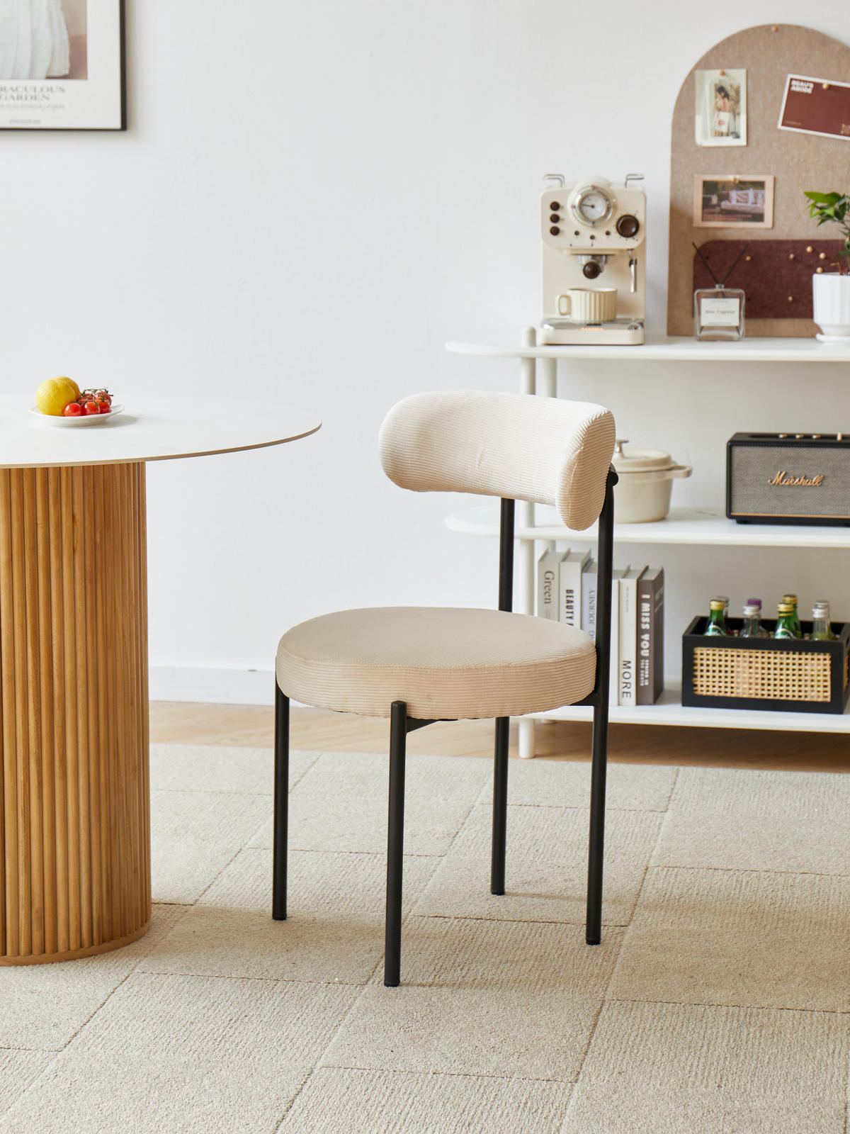 STUHL 2er-Set Kord Beige - Beige, Holz (47/79/48cm) - Nordlys