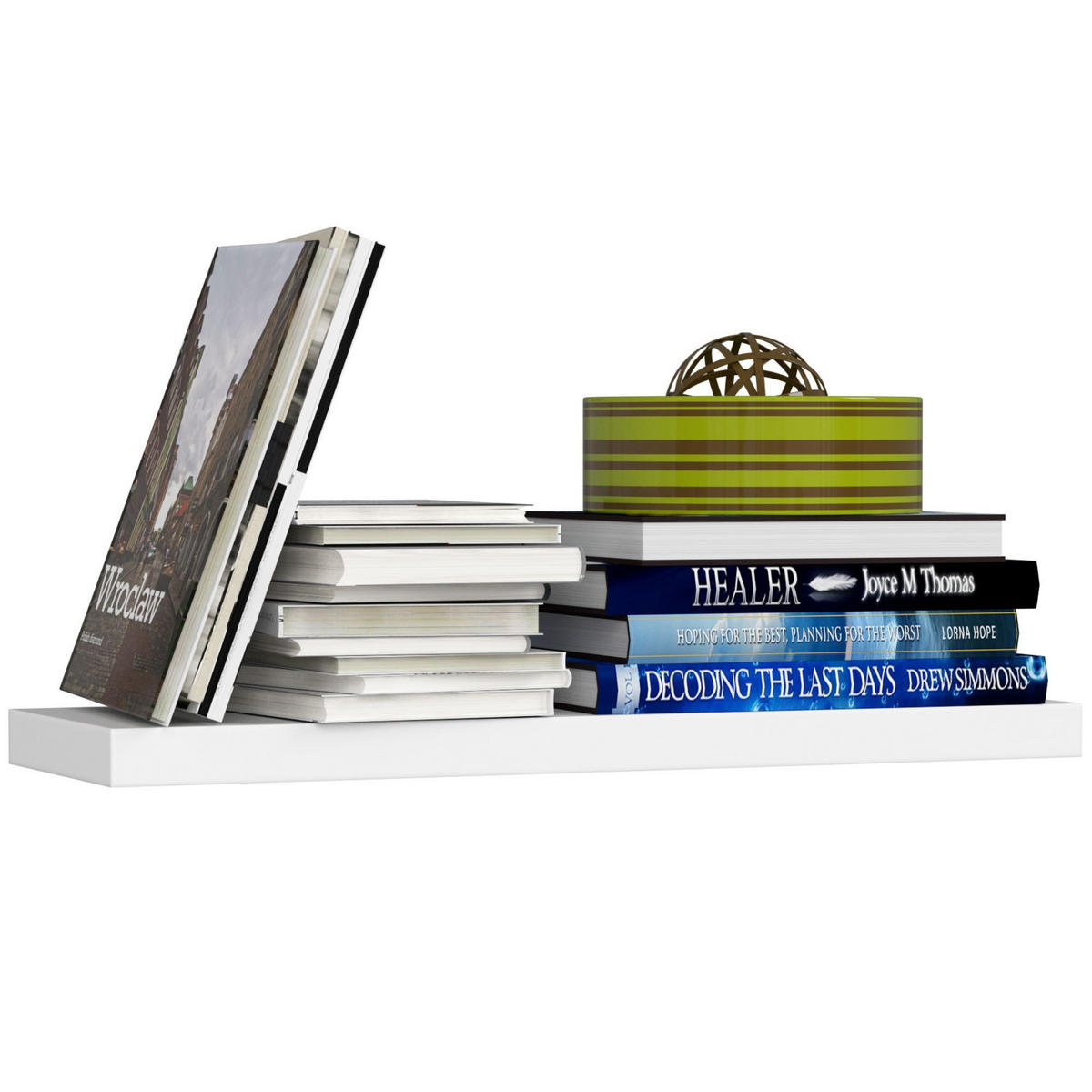 WANDREGAL Weiß 60x20x3.2 cm - Weiß, Holzwerkstoff (60/3.2/20cm) - Akord