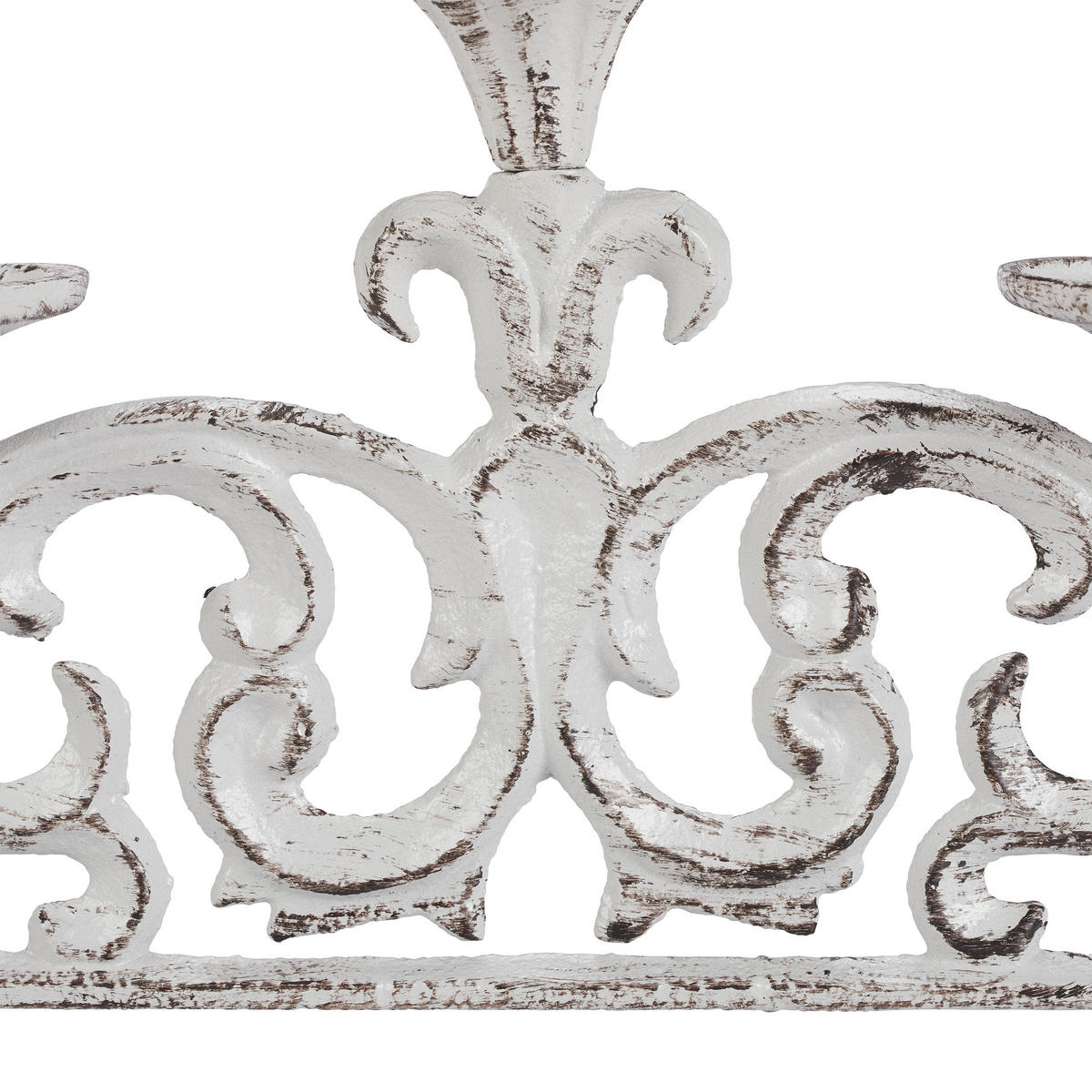 KERZENSTÄNDER - Weiß, Metall (59/20/9.5cm) - Relaxdays