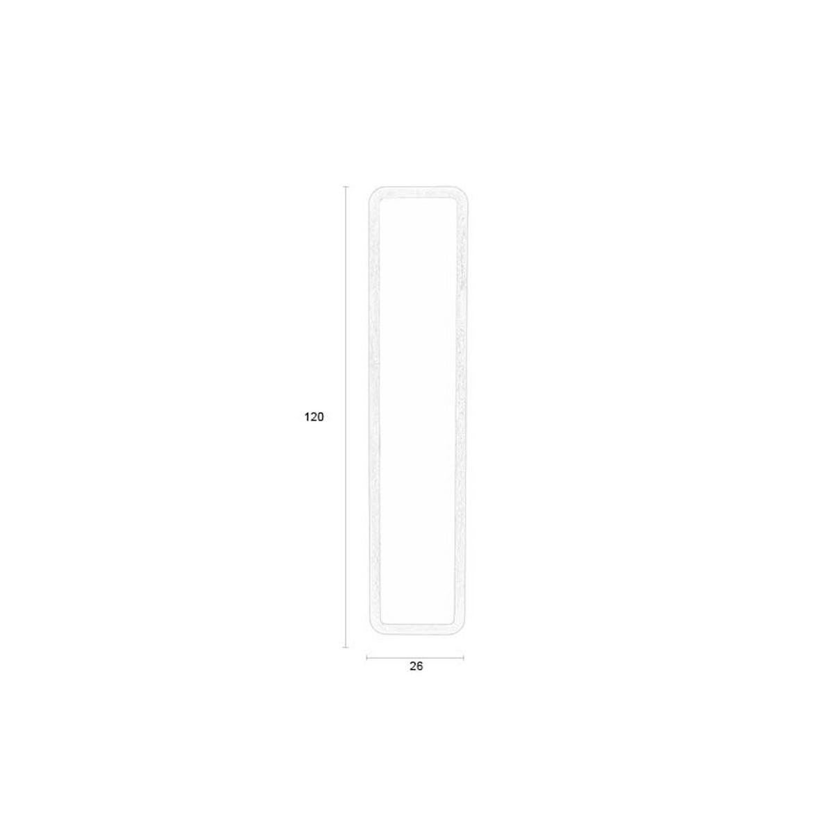 WANDSPIEGEL Nyko Spiegel/ Rechteckig 120x26 cm Braun - Beige, Holz (26/120/2.49cm) - Housecraft Living