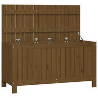 GARTENTRUHE Honigbraun 115x49x60 cm Massivholz Kiefer - Braun, Holz (115/60/49cm) - furnicato