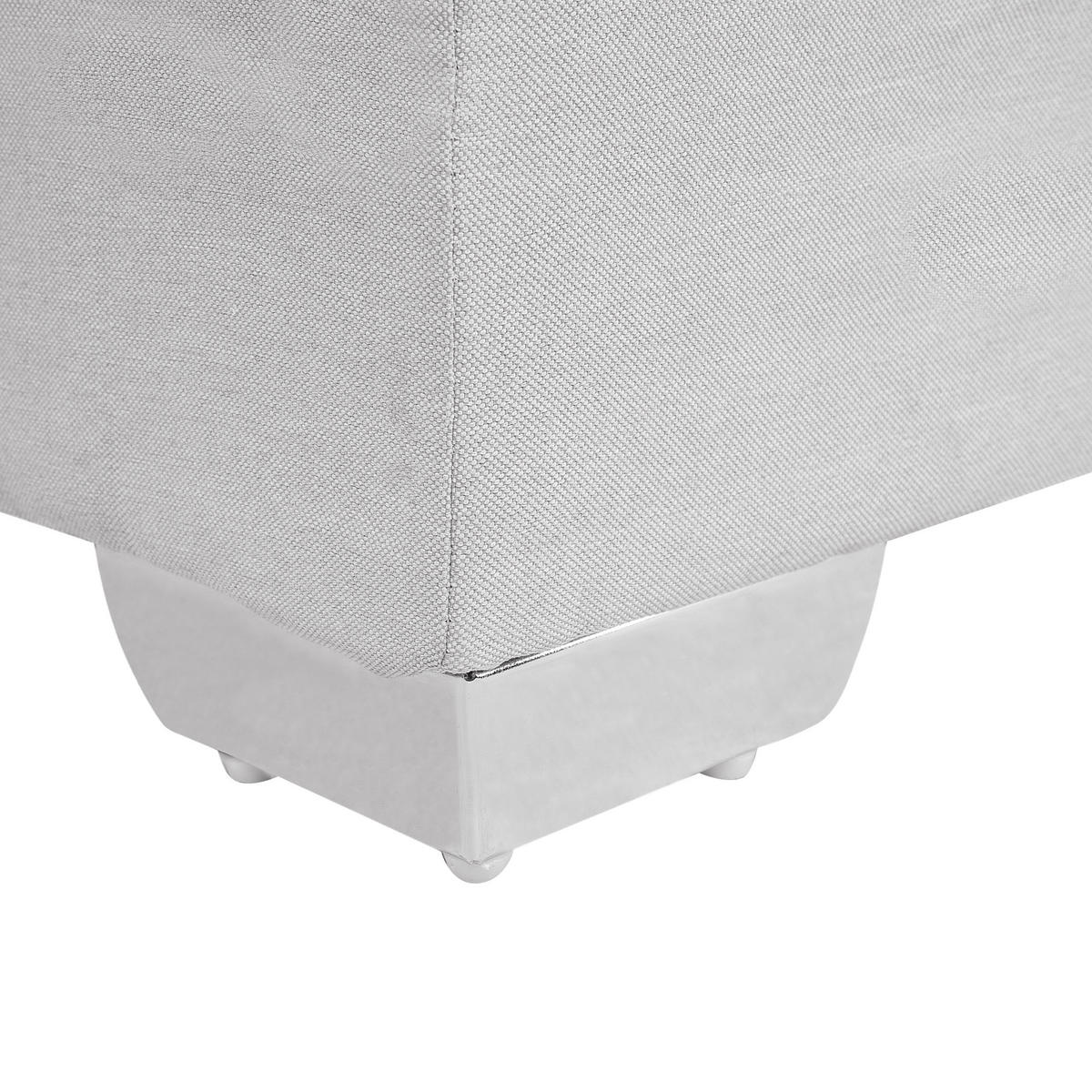 BOXSPRINGBETT 90/200cm Hellgrau Admiral - Hellgrau, Textil (90/200cm) - Beliani