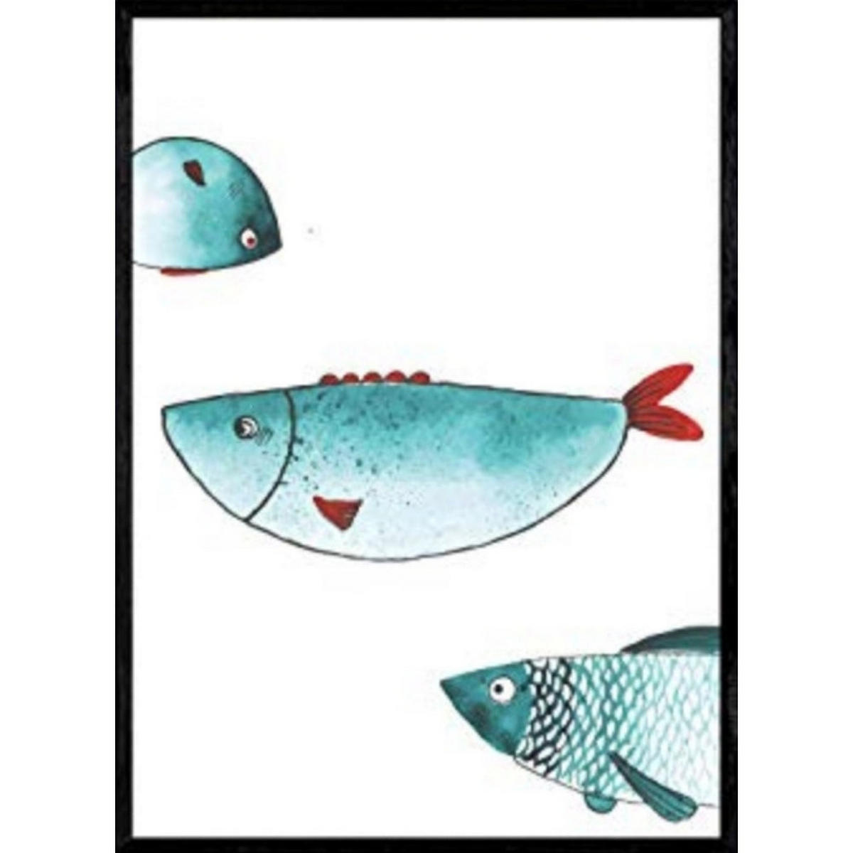 POSTER Animals – Fish Illustration A4 Rahmenlos - Klar, Papier (29.7/5/21cm) - Nacnic
