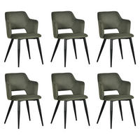 ESSZIMMERSTUHL 6er Set Haustierfreundlich in Grün - Grün, Textil/Metall (63/78.5/55cm) - Meubles Cosy