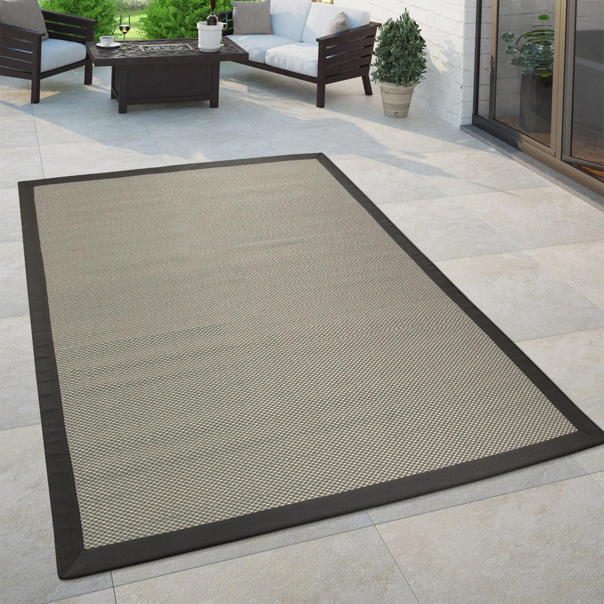 OUTDOORTEPPICH 280/380 cm Sisala 270 - Grau, Kunststoff (280/380cm) - Paco Home