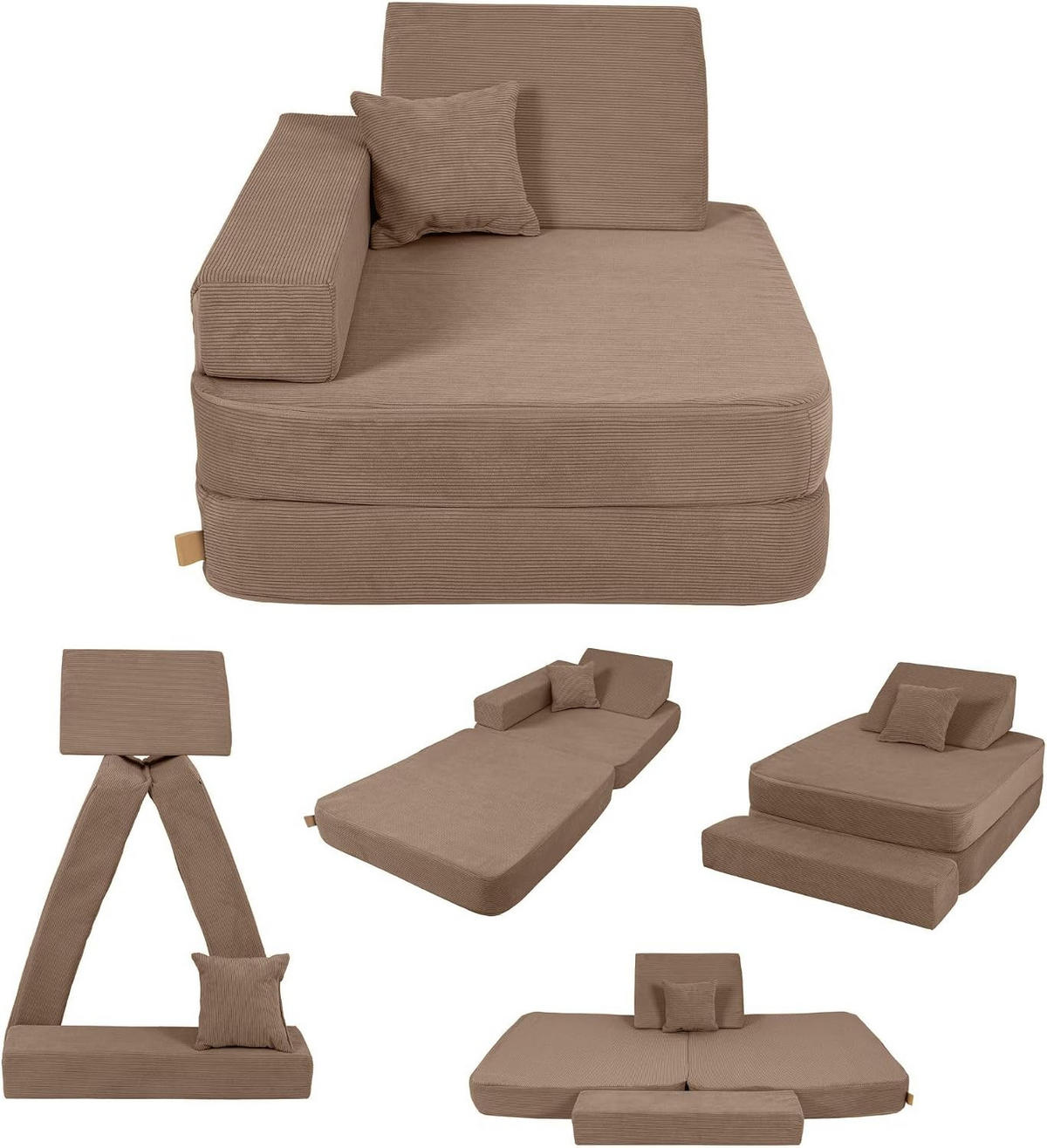 KINDERSESSEL Cordsamt Braun - Braun, Textil (80/24/80cm) - AngeLove
