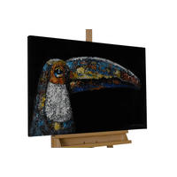 ACRYLBILD HANDGEMALT 90/60 cm - Schwarz, Holz/Textil (90/60cm) - KUNSTLOFT