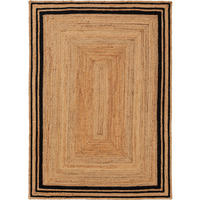 JUTETEPPICH Jutta Schwarz 120x170 cm - Schwarz, Textil (120/170cm) - benuta Pure