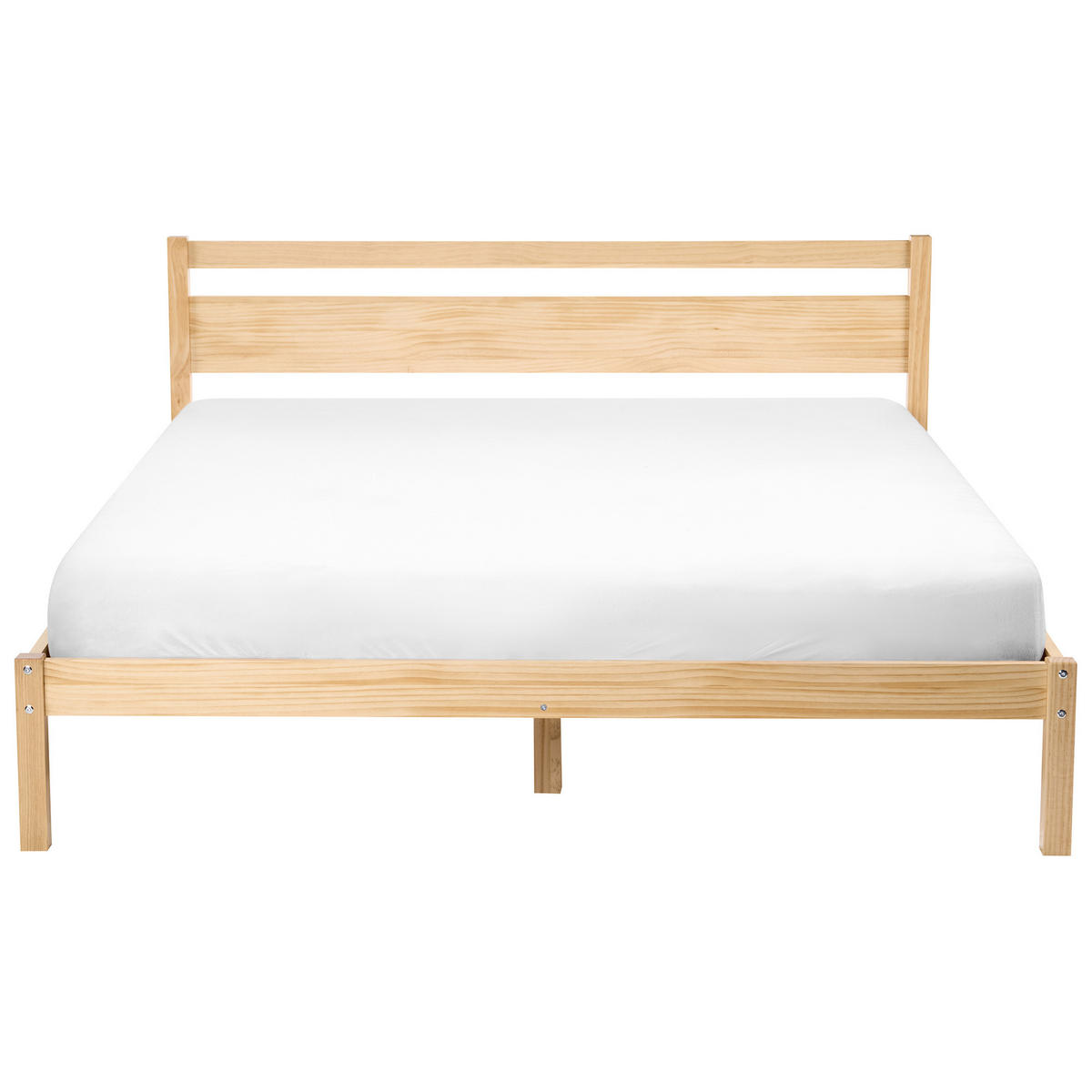 POSTEL s roštem 160/200 cm Borovicové dřevo Světle hnědá Mercurer - hnědá/světle hnědá, dřevo (160/200cm) - Beliani