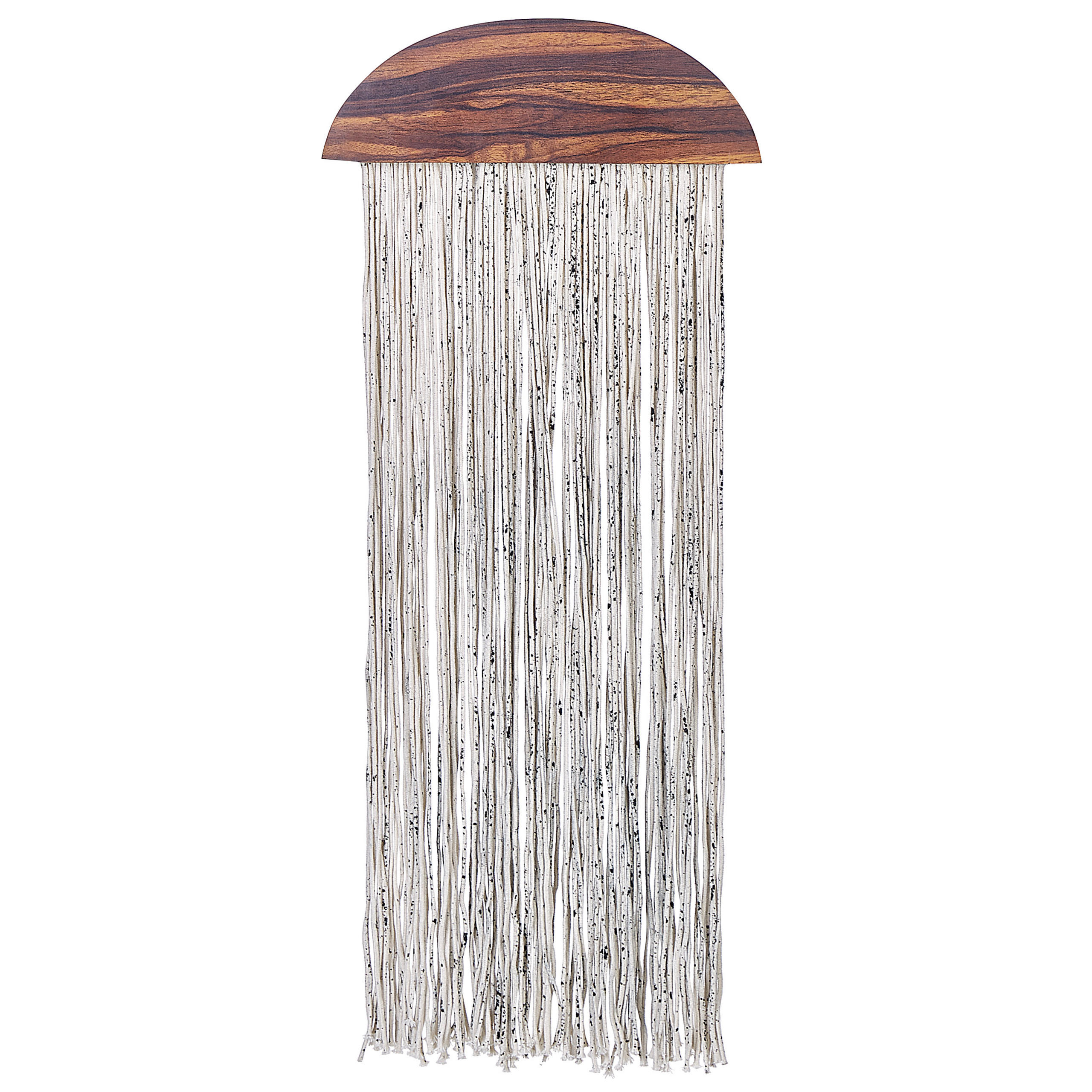 WANDDEKORATION Pappelholz dunkler holzfarbton Zikiria - Dunkelbraun, Holz (37/92/4cm) - Beliani