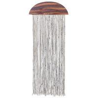 WANDDEKORATION Pappelholz dunkler holzfarbton Zikiria - Dunkelbraun, Holz (37/92/4cm) - Beliani
