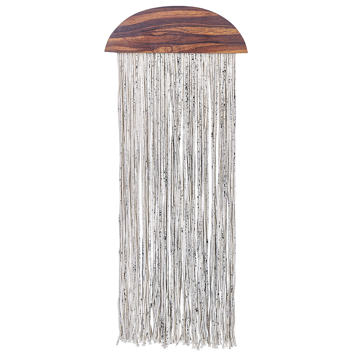 WANDDEKORATION Pappelholz dunkler holzfarbton Zikiria - Dunkelbraun, Holz (37/92/4cm) - Beliani