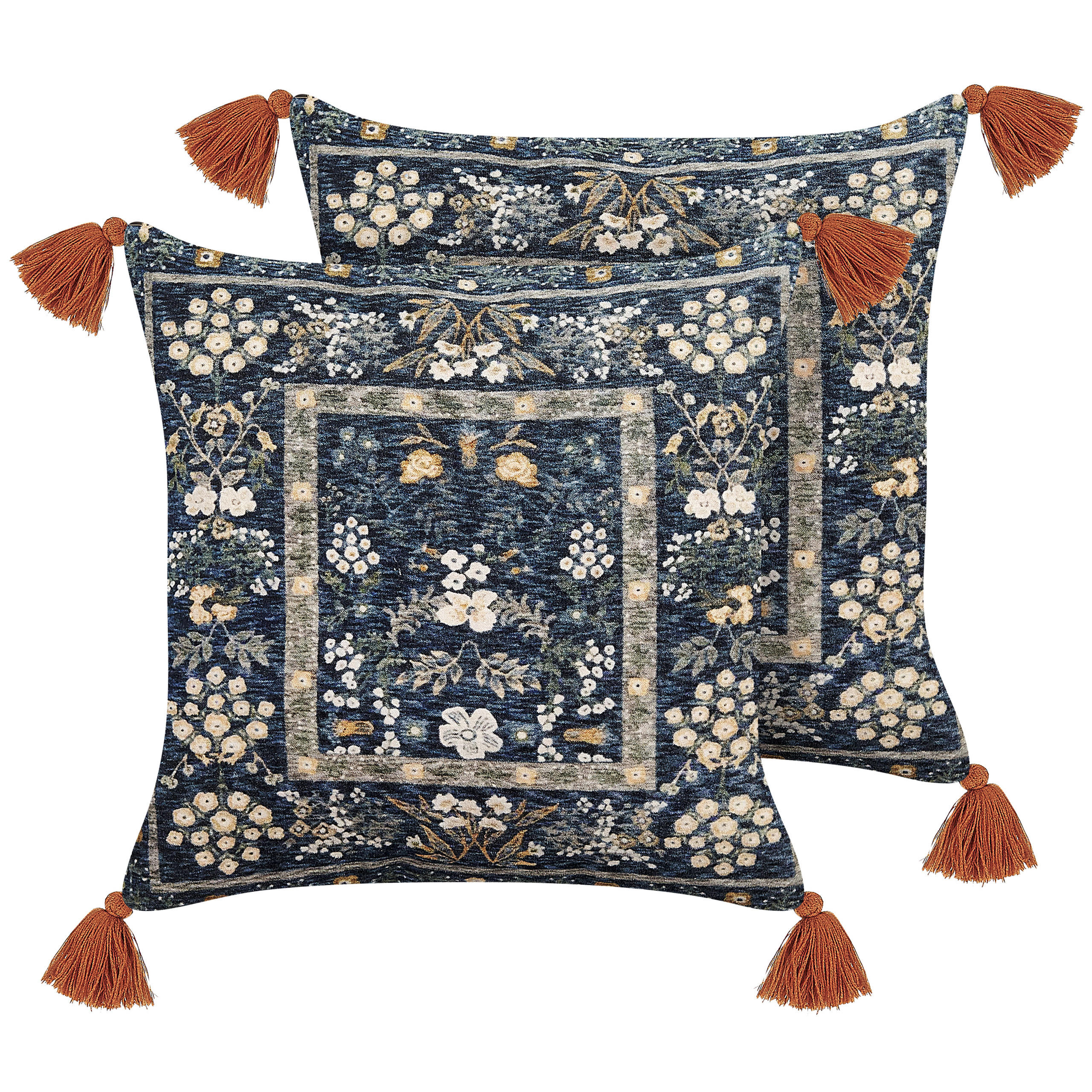 DEKOKISSEN 2er-Set Bunt 45/45 cm Panax - Multicolor, Textil (45/45cm) - Beliani