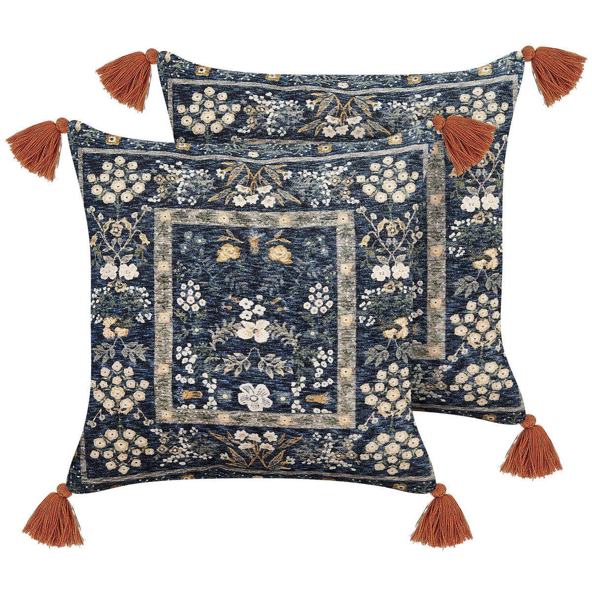 DEKOKISSEN 2er-Set Bunt 45/45 cm Panax - Multicolor, Textil (45/45cm) - Beliani