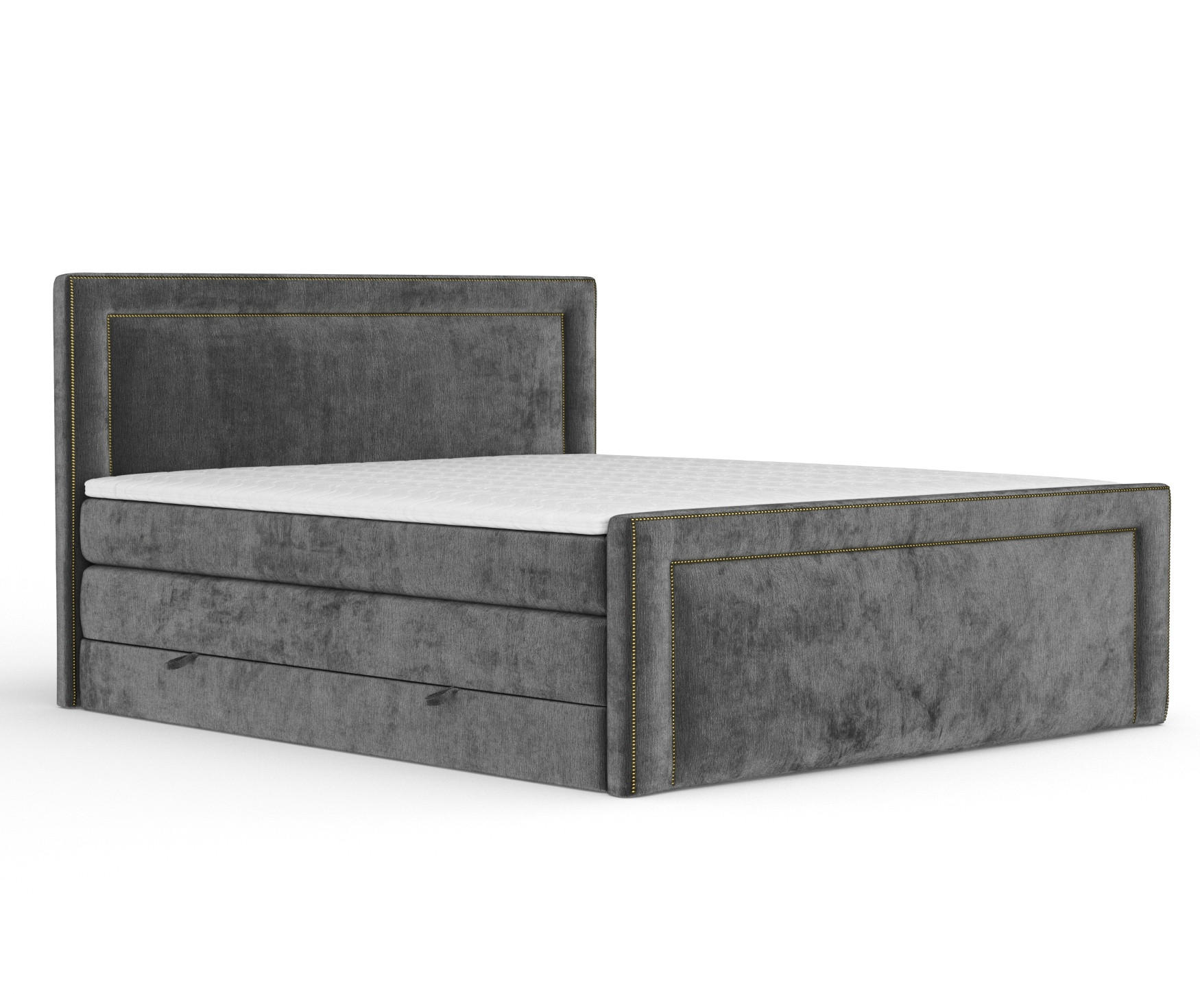 Maison de Reve Boxspringbett Anthrazit 180x200 cm