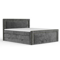 BOXSPRINGBETT Luxora Anthrazit 140/200 cm - Anthrazit/Schwarz, Holz/Holzwerkstoff (140/200cm) - Maison de Reve