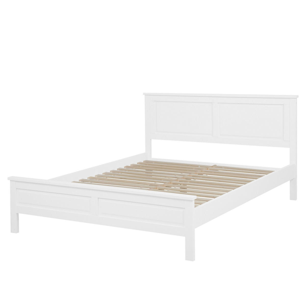 HOLZBETT 140/200cm Weiß Olivet - Weiß, Holz (140/200cm) - Beliani