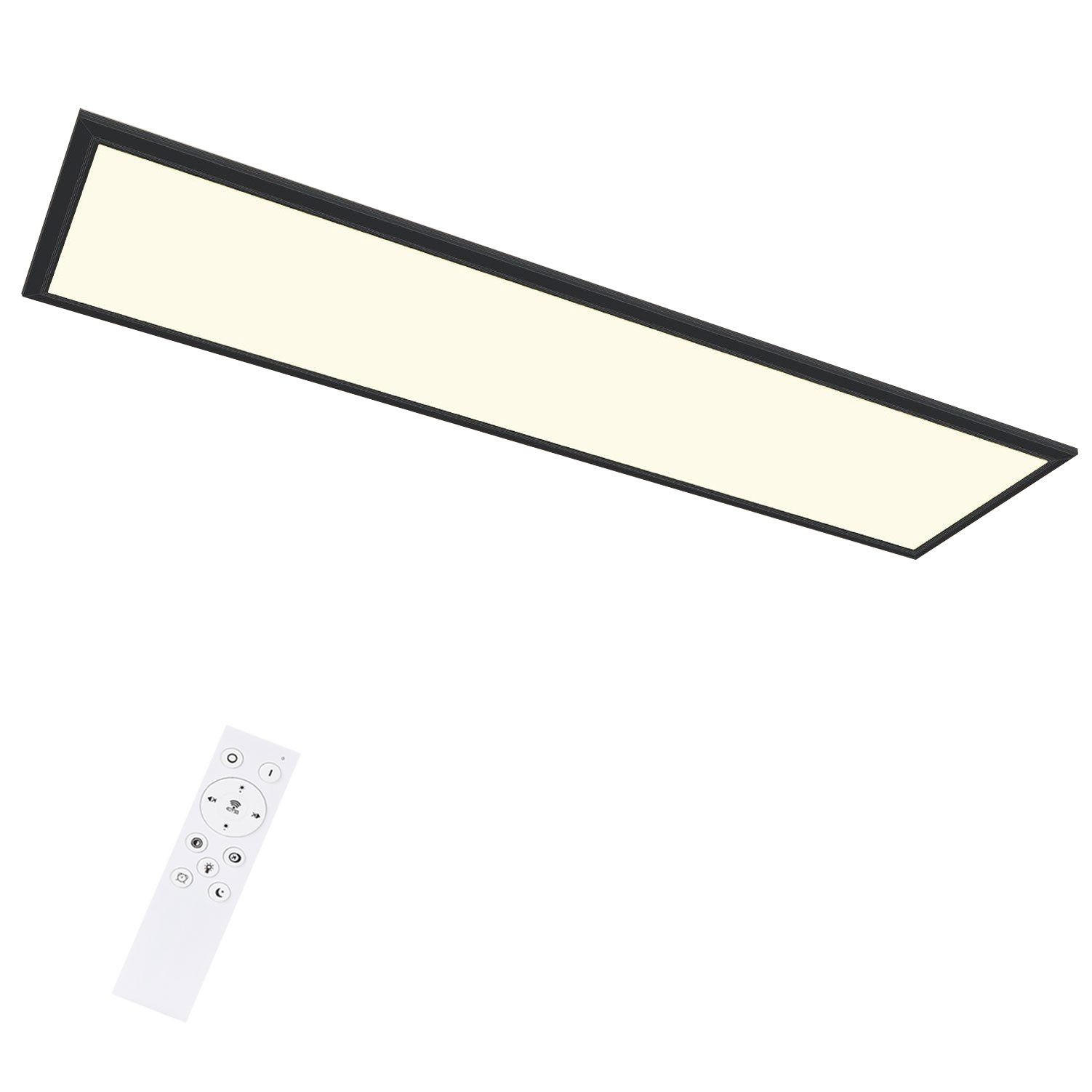 LED-DECKENLEUCHTE Nelly 120/30/1 cm - Schwarz, Metall (120/30/1cm) - Nettlife