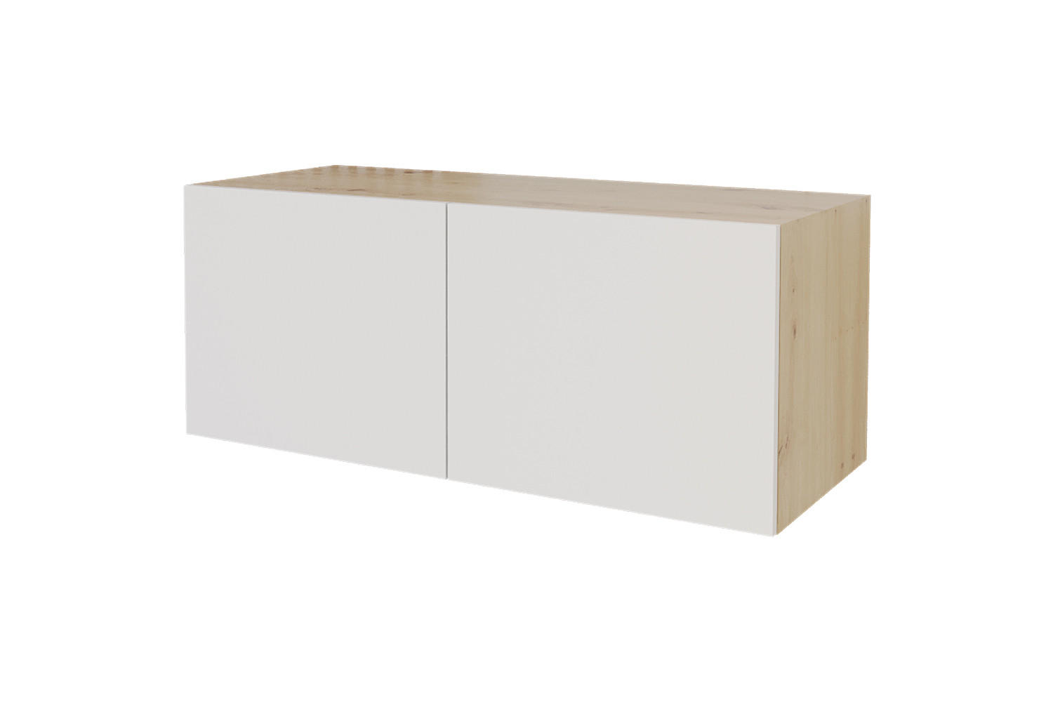 LOWBOARD ELIO-W 100x40x41 cm - Artisan / Weiß - Eiche Artisan, Holzwerkstoff (100/40/41cm) - ALTDECOR