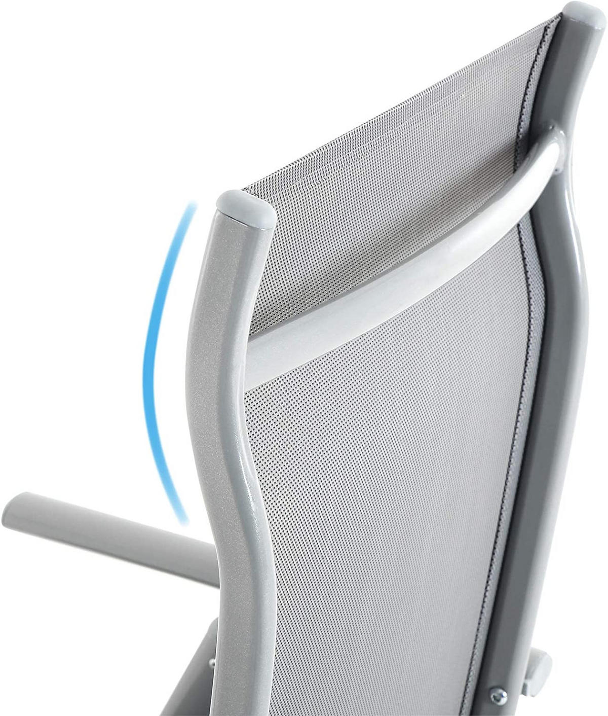 GARTENSTUHL KLAPPSTUHL 4ER-SET - Grau, Metall (70/106/56cm) - Hansiro