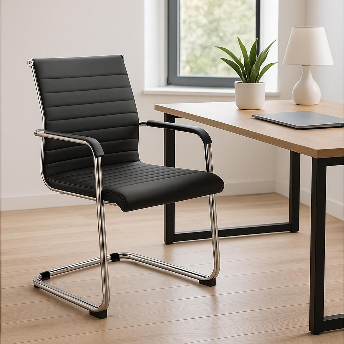 SCHWINGSTUHL Metall Schwarz - Schwarz, Metall (55/90/62cm) - CLP