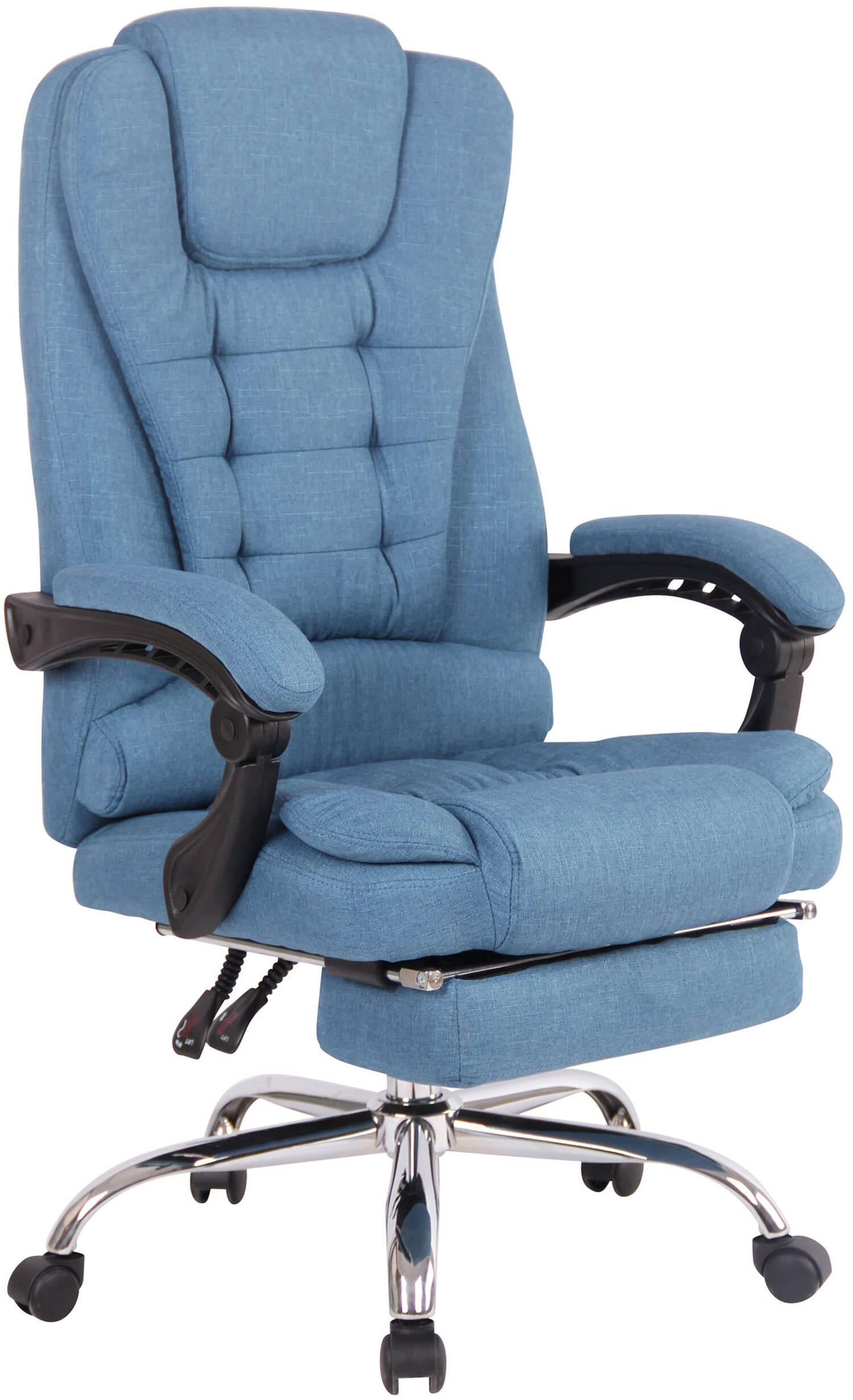 BÜROSTUHL Onix, Stoff Blau - Blau, Textil/Metall (67/125/68cm) - TPFLiving