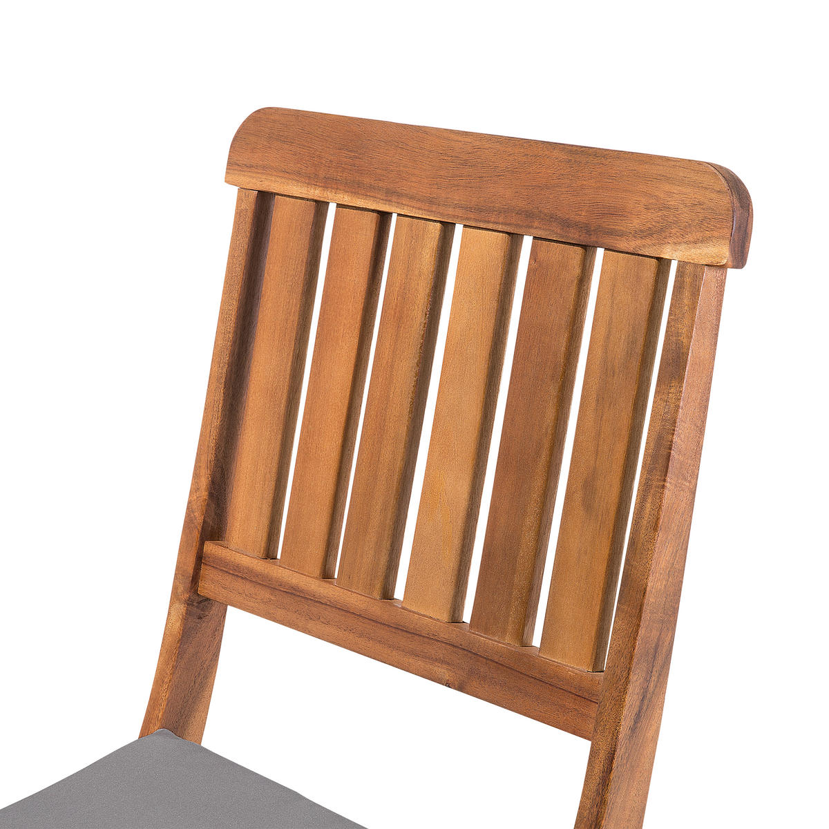 GARTENSTUHL 2er-Set Akazienholz dunkelbraun Cento - Dunkelbraun, Holz (46/90/50cm) - Beliani