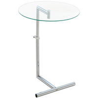 BEISTELLTISCH rund 45 cm Glas klarglas - Klar, Glas/Metall (45/45/41cm) - CLP