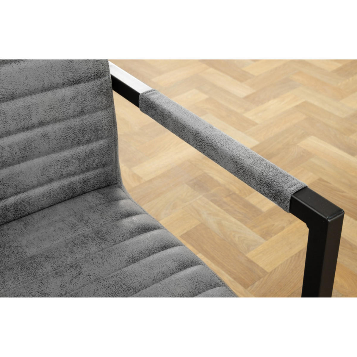 STUHL LOFT Microfaser Grau - Grau, Textil (54/91/55cm) - riess-ambiente