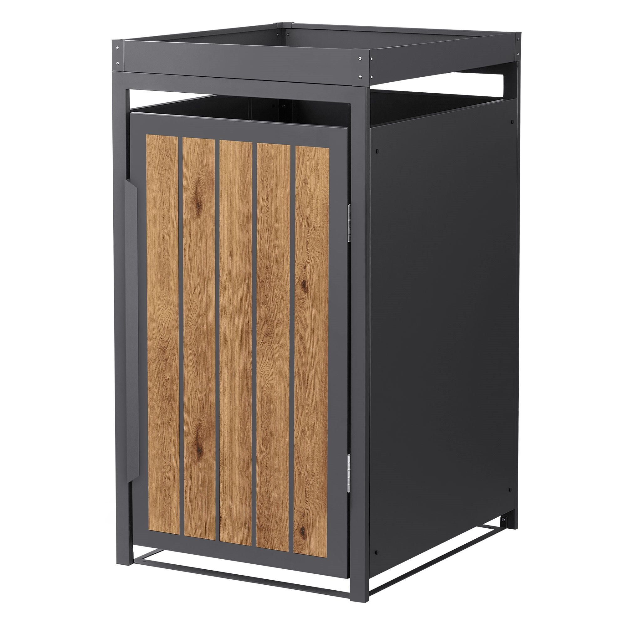 Ml-Design Mülltonnenbox Hellbraun 80x124x68 cm