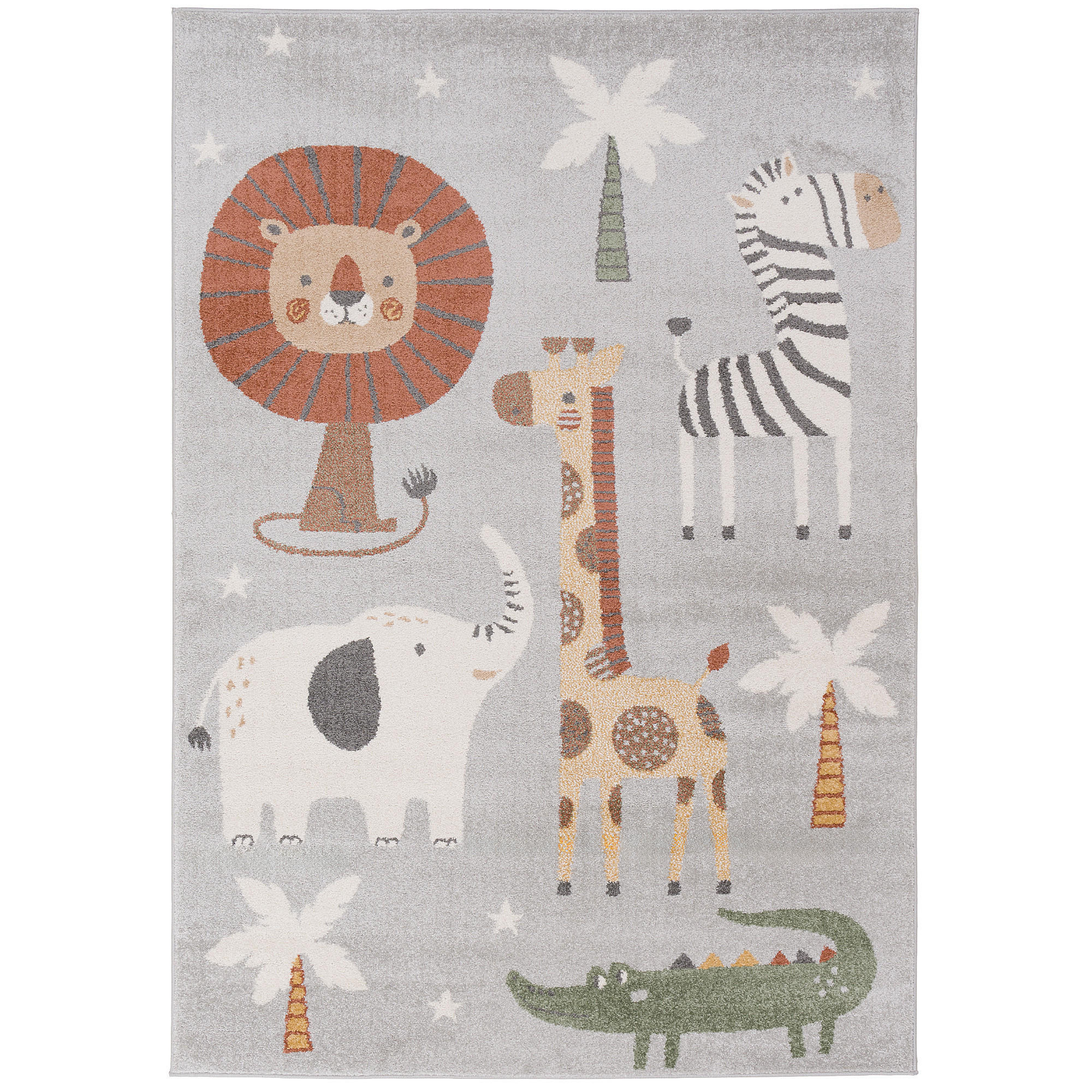 KINDER TEPPICH SOFTSTAR KIDS SAFARI ANIMAL FRIENDS - Multicolor, Textil (160/230cm) - Pergamon