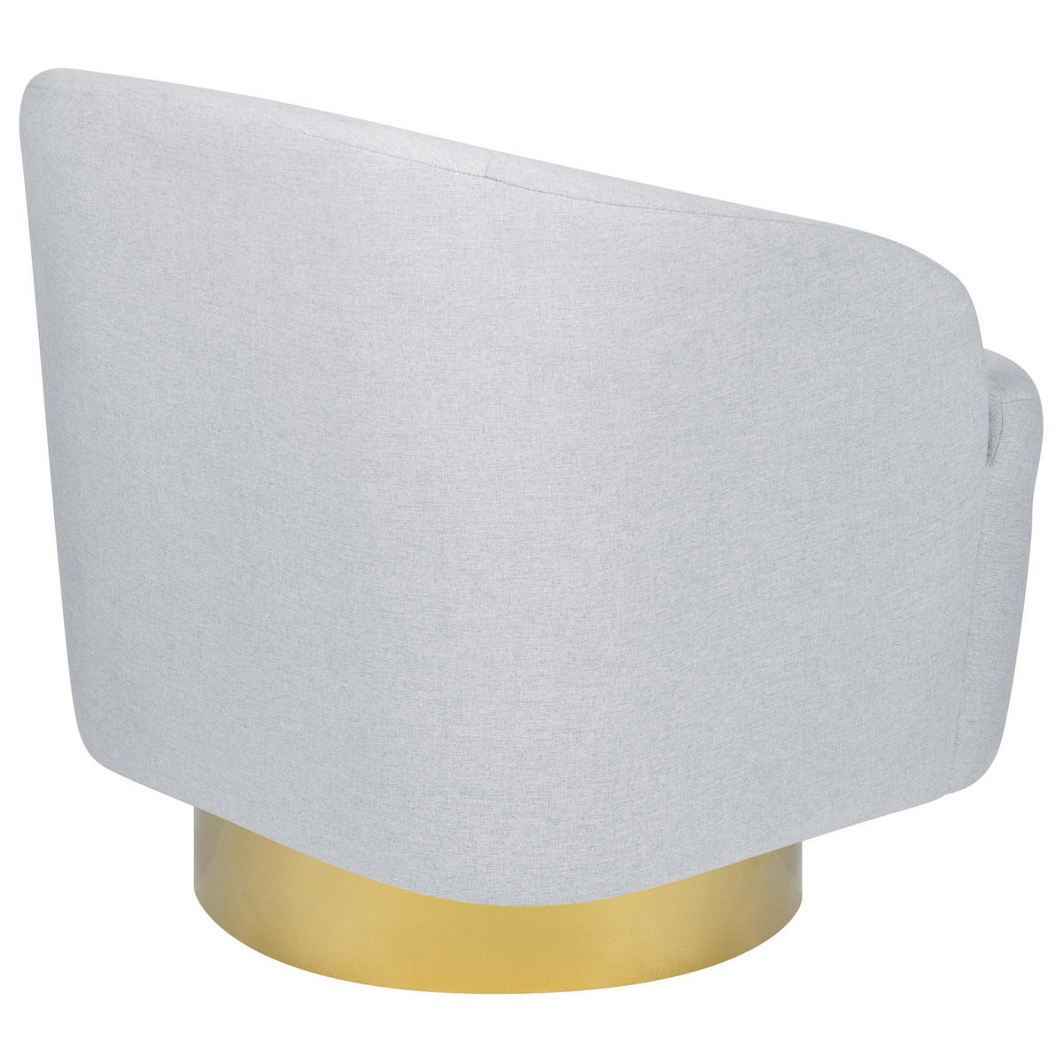 SESSEL hellgrau/gold mit Drehfunktion Lavik - Goldfarben/Grau, Textil (73/71/70cm) - Beliani