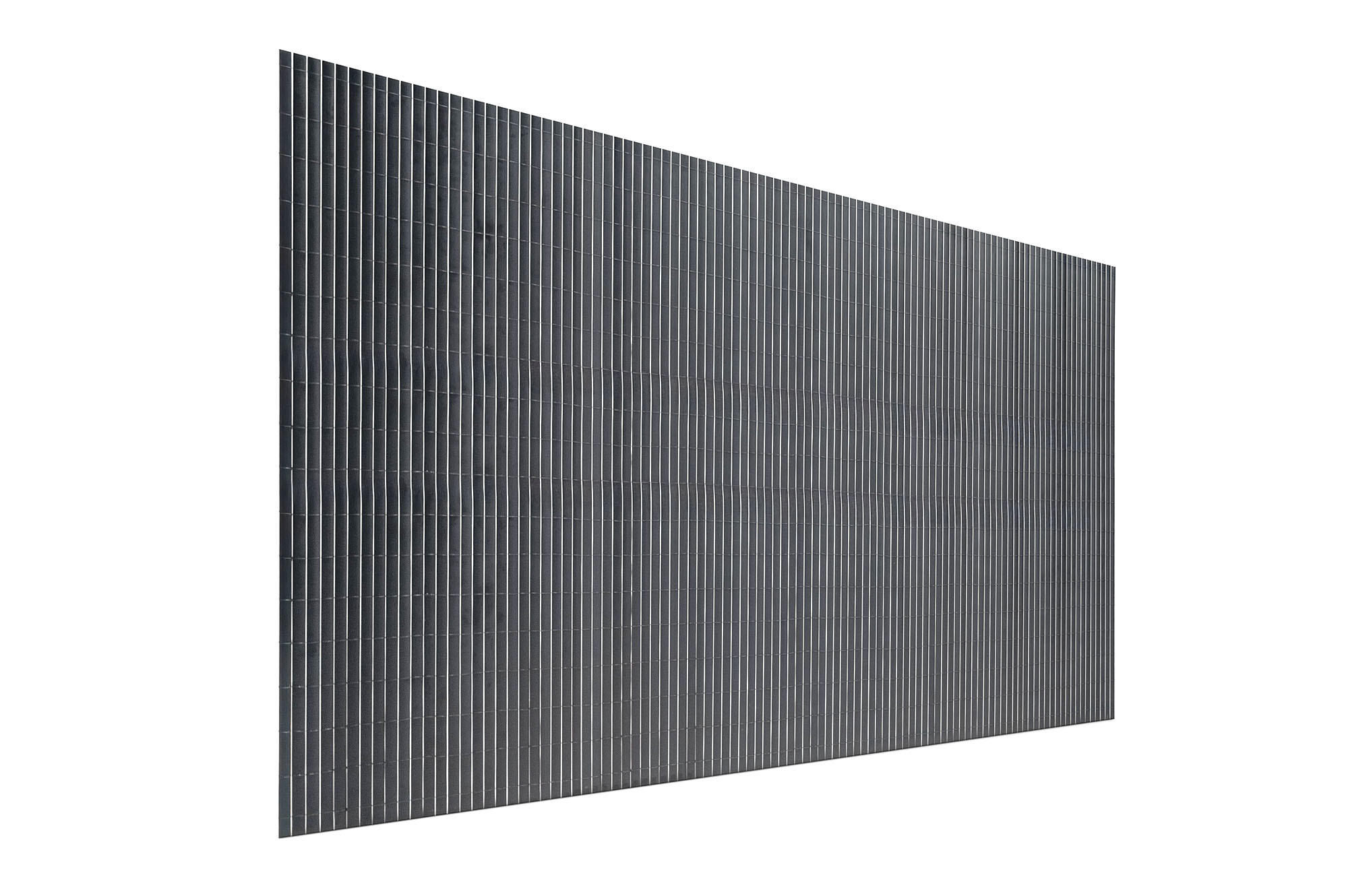 PVC Sichtschutzmatte VISO doppelseitig 3m x 1,8m Anthrazitgrau - Anthrazit, Metall (300/180cm) - Casanoov