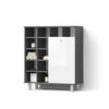 BADSCHRANK Fucino Weiß Hochglanz 78.4 x 91.6 cm - Weiß Hochglanz, Holzwerkstoff (78.4/91.6/34cm) - Livinity®