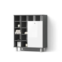 BADSCHRANK Fucino Weiß Hochglanz 78.4 x 91.6 cm - Weiß Hochglanz, Holzwerkstoff (78.4/91.6/34cm) - Livinity®
