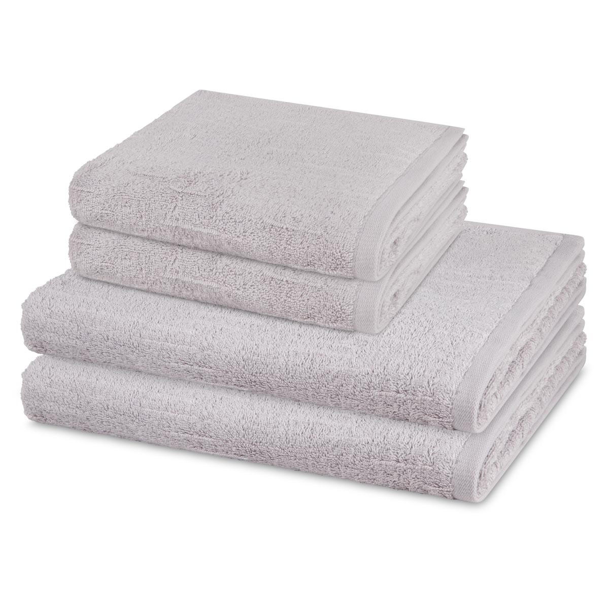 FROTTIERSET Premium 4-teilig - Hellgrau, Textil (50/100cm) - Ross