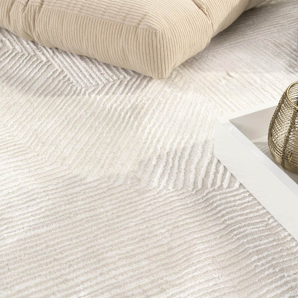 KURZFLORTEPPICH 80/300 cm Mykonos 871 - Creme, Textil (80/300cm) - Paco Home