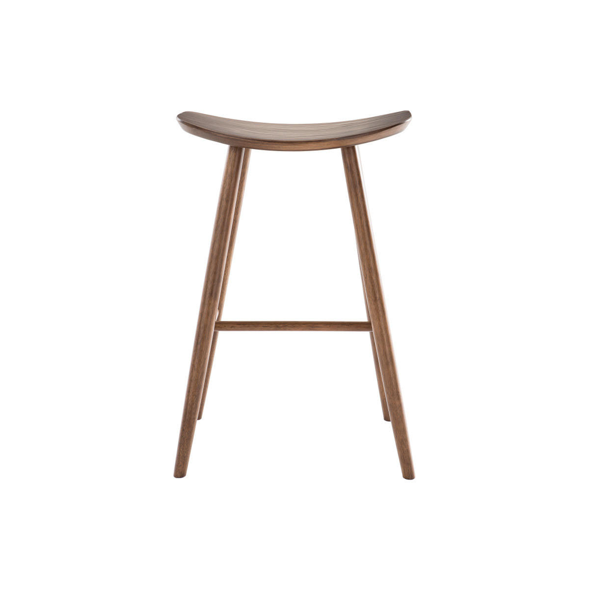 BARHOCKER Walnuss H72 cm 2er-Set DEMORY - Braun, Holz (35/72/47.5cm) - Miliboo
