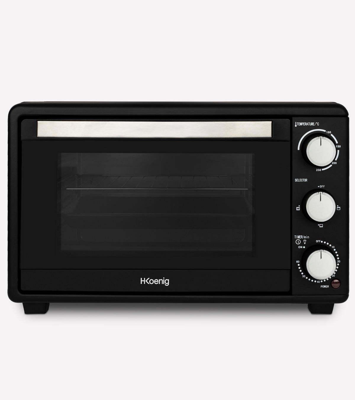 MINI-BACKOFEN FO25 Schwarz - Schwarz, Metall (33/32/30cm) - HKoenig
