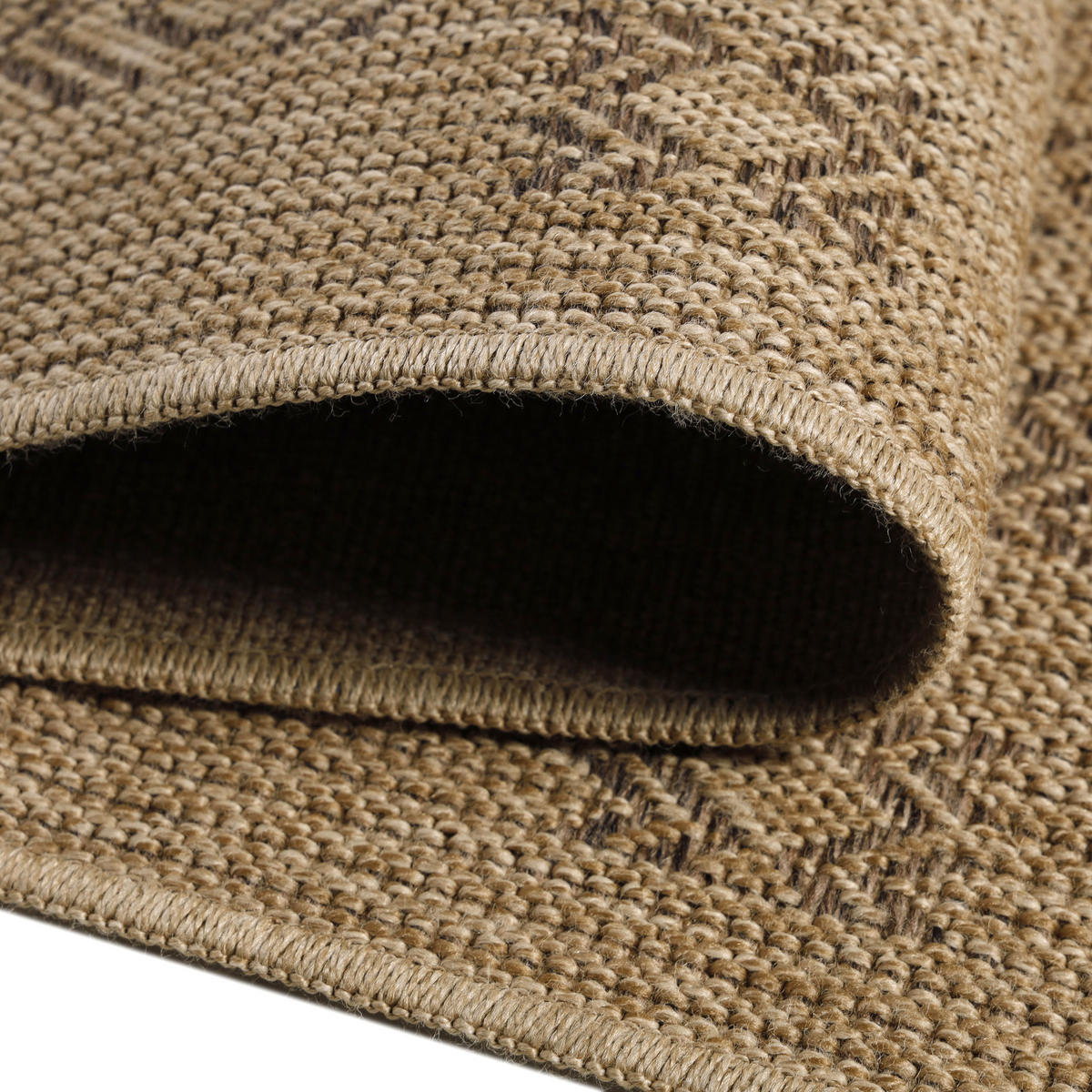 TEPPICH Outdoor Flachgewebe Vintage Polypropylen Balkon Schwarz Rechteckig 200x290 - Schwarz, Textil (200/290cm) - KADIMA DESIGN